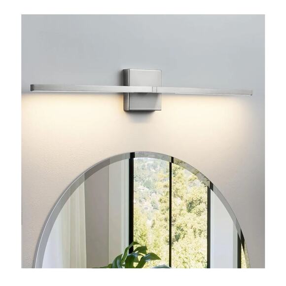 30" Brushed Nickel LED Bathroom Vanity Light Fixture Horizontal or Vertical - Picture 1 of 10